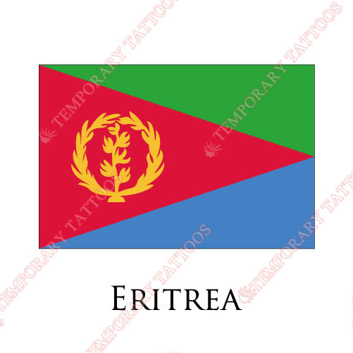 Eritrea flag Customize Temporary Tattoos Stickers NO.1868